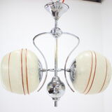 Chrome plated art deco chandelier, 1930‘s