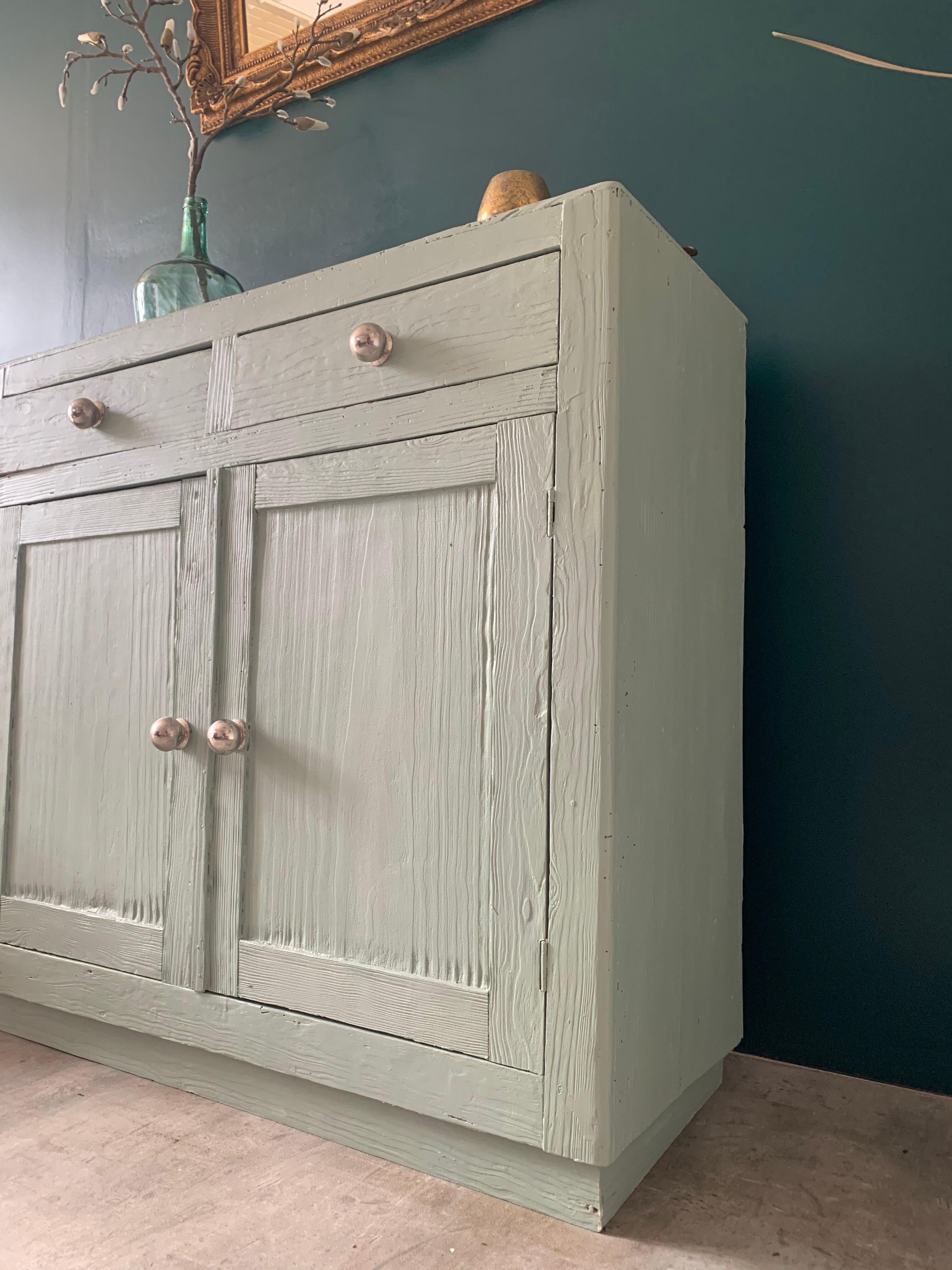 Old green "country" buffet