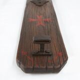 French 20th Century Large Wrought‑Iron Medieval Revival Wall Lamp with Swor