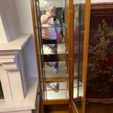 Cherry wood display cabinet