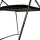4 chaises minimalistes en fil d'acier chromé, années 80