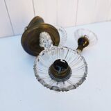 Pair of Murano twisted glass wall lights