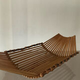 Duo of vintage wooden baskets