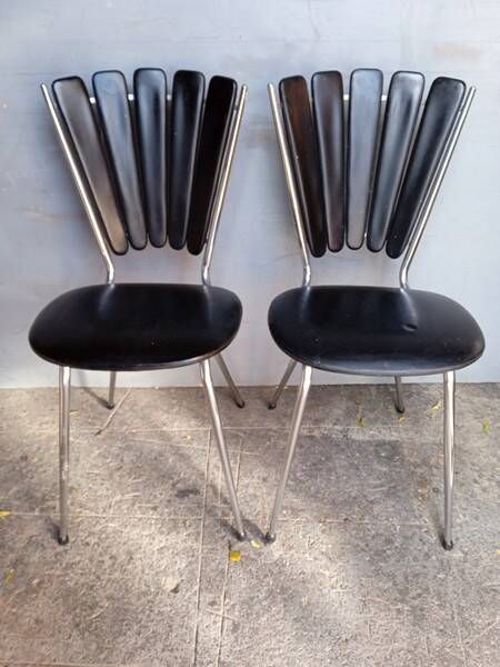 Pair of Margueritte design chairs ep 1950/60