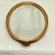 Miroir doré ovale en bois vintage fixation chenets métal d’origine dimension : H-45cm-L-33cm- Pr-2,5