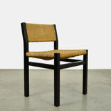 Set of 6 dining chairs with wicker seats by Martin Visser and produced by ‘t Spectrum, 1970s