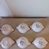 6 small antique bowls, with ears, Henrio Quimper