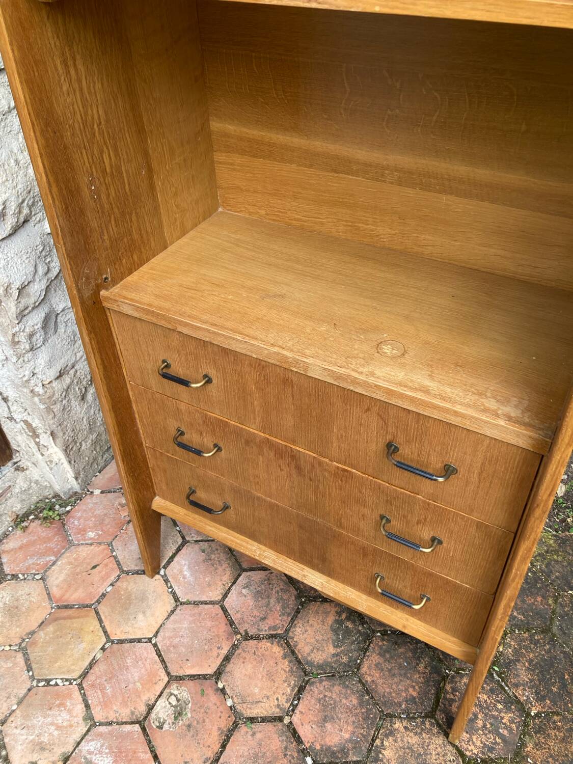 Vintage bookcase shelf