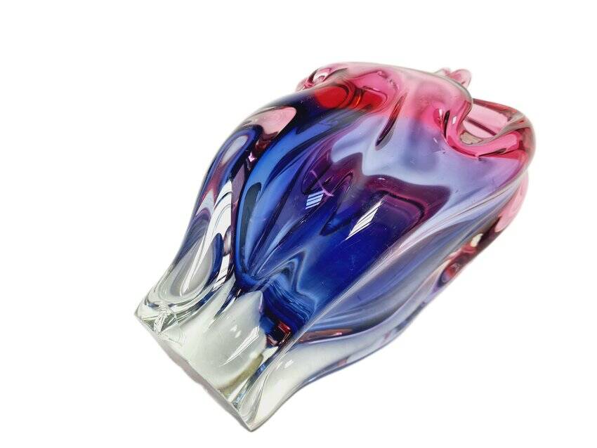 Vase by J. Hospodka for Chribska Glassworks, Former Czechoslovakia, 1960s