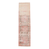 3x10 Turkish Pale Red & Pink Vintage Runner Rug, 83x313Cm