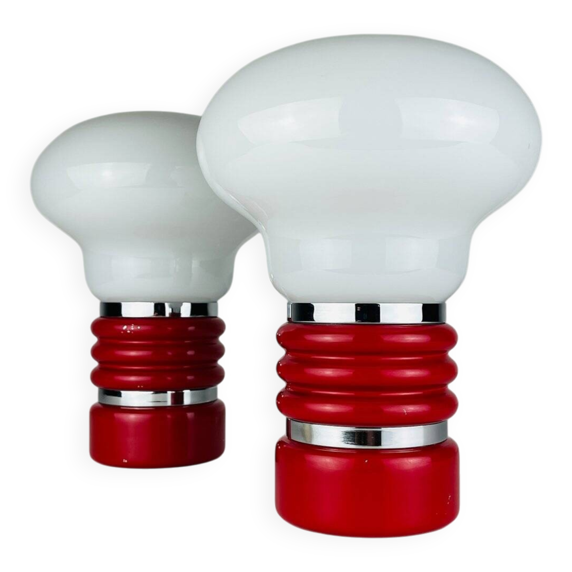 Mid-century table lamps model Bulb attributed to Enrico Tronconi, Italy 1970s, set of 2.