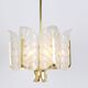 Chandelier by Carl Fagerlund Glass leaves Murano, 1960s