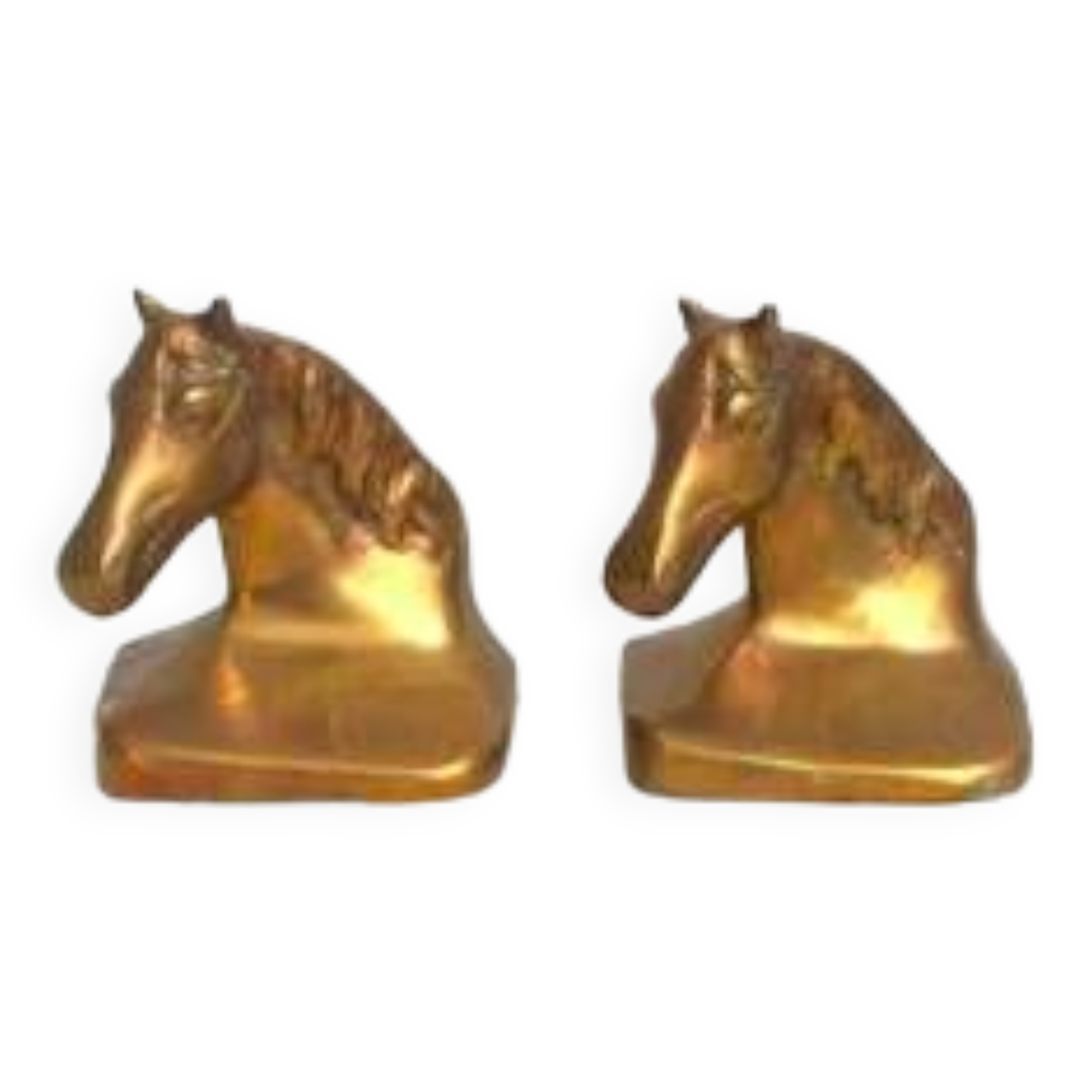 Brass horse bookends