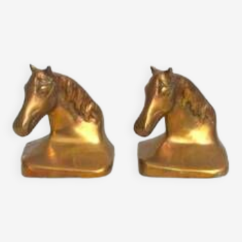 Brass horse bookends
