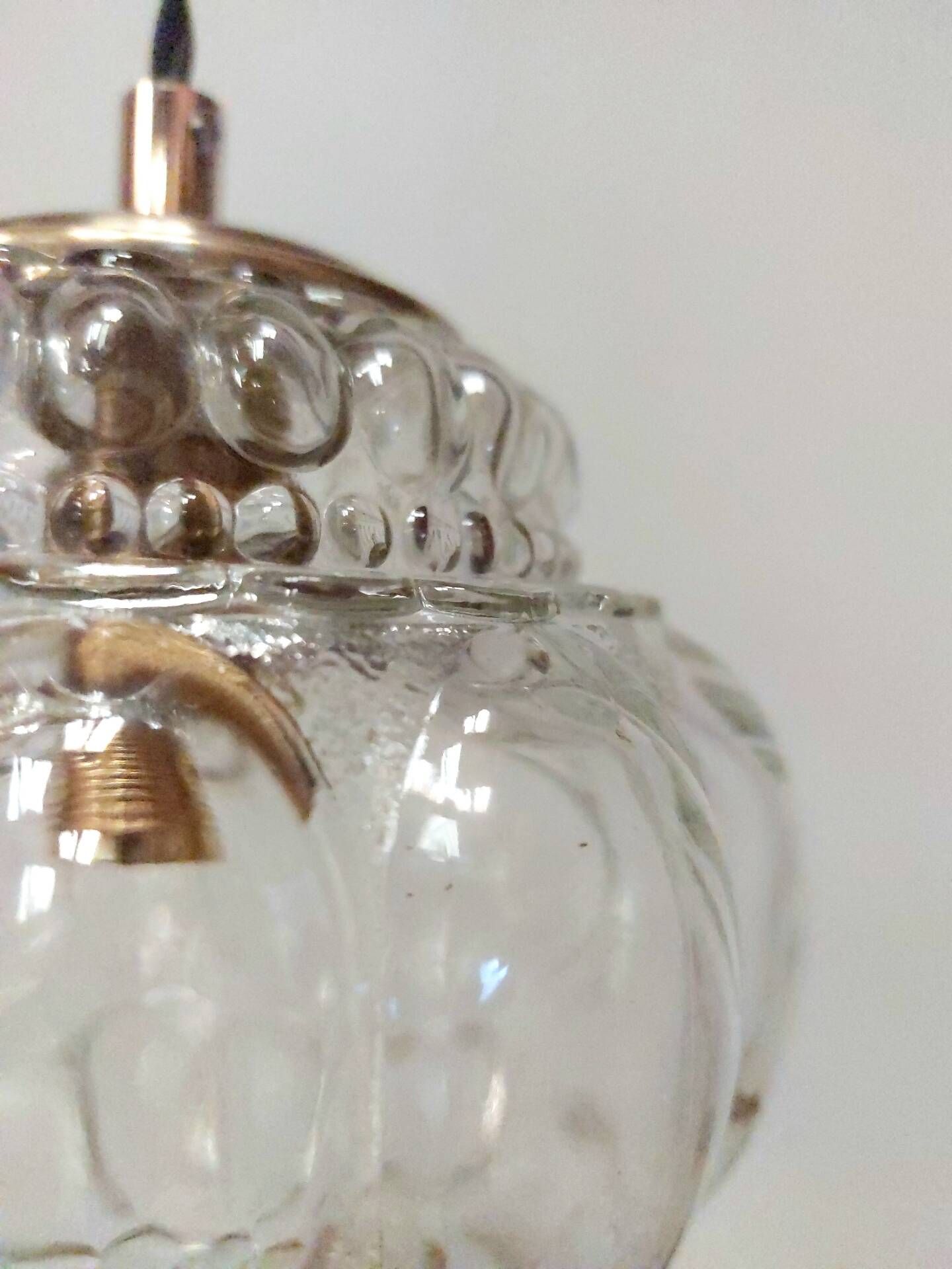 Vintage transparent bubble glass suspension globe