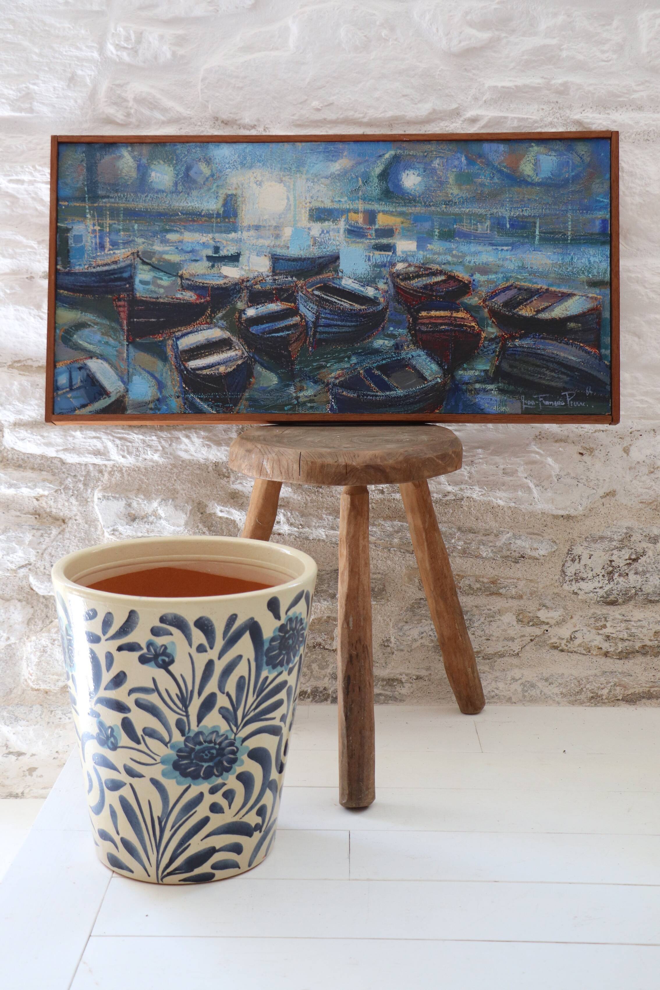 Oil on canvas — The boats at night, 1964