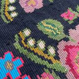 Romanian floral rug with beautiful design made by hand in wool