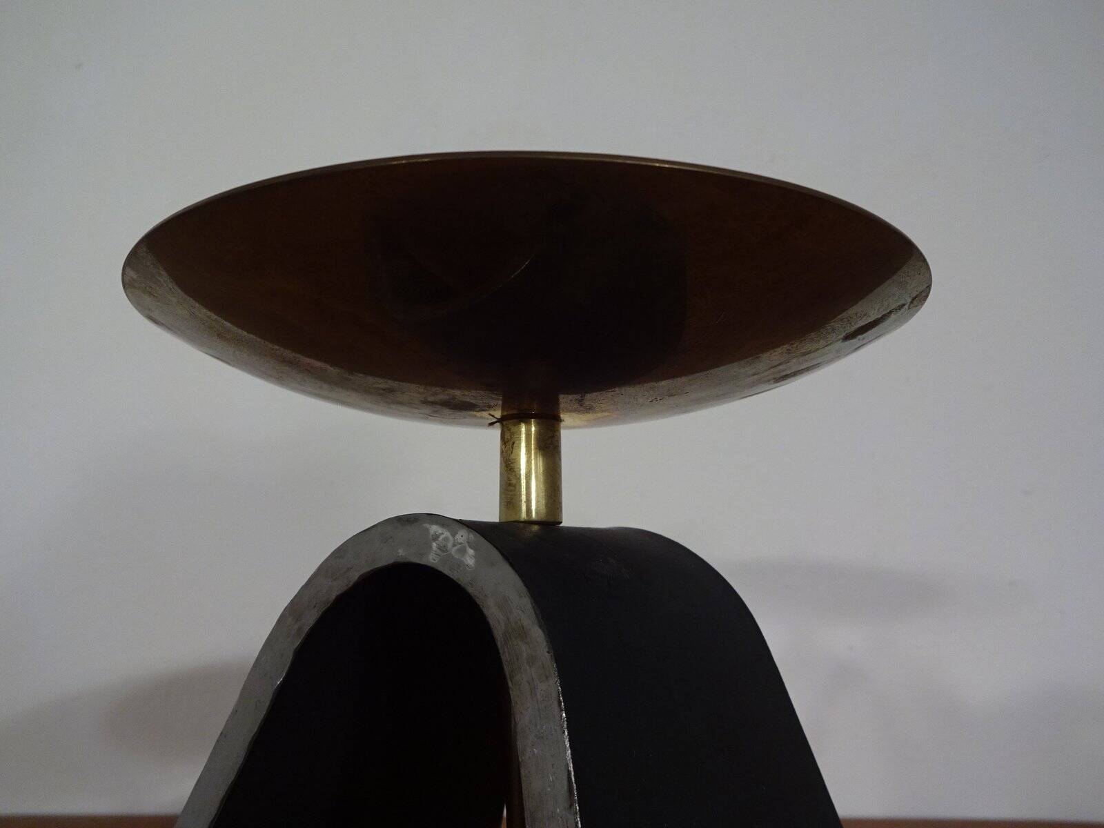 Brutalist Iron and Brass Candleholder, 1960s