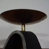 Brutalist Iron and Brass Candleholder, 1960s