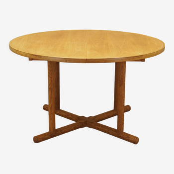 Table ronde en frêne design danois années 1960, production: Danemark