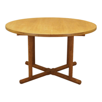 Table ronde en frêne design danois années 1960, production: Danemark