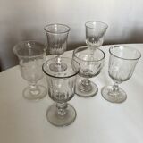 Set of 6 Louis Philippe glasses with matching flat ribs