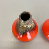 Set of 3 Original 1970 Ceramic Studio Pottery Vase by Roth Ceramics, Germany