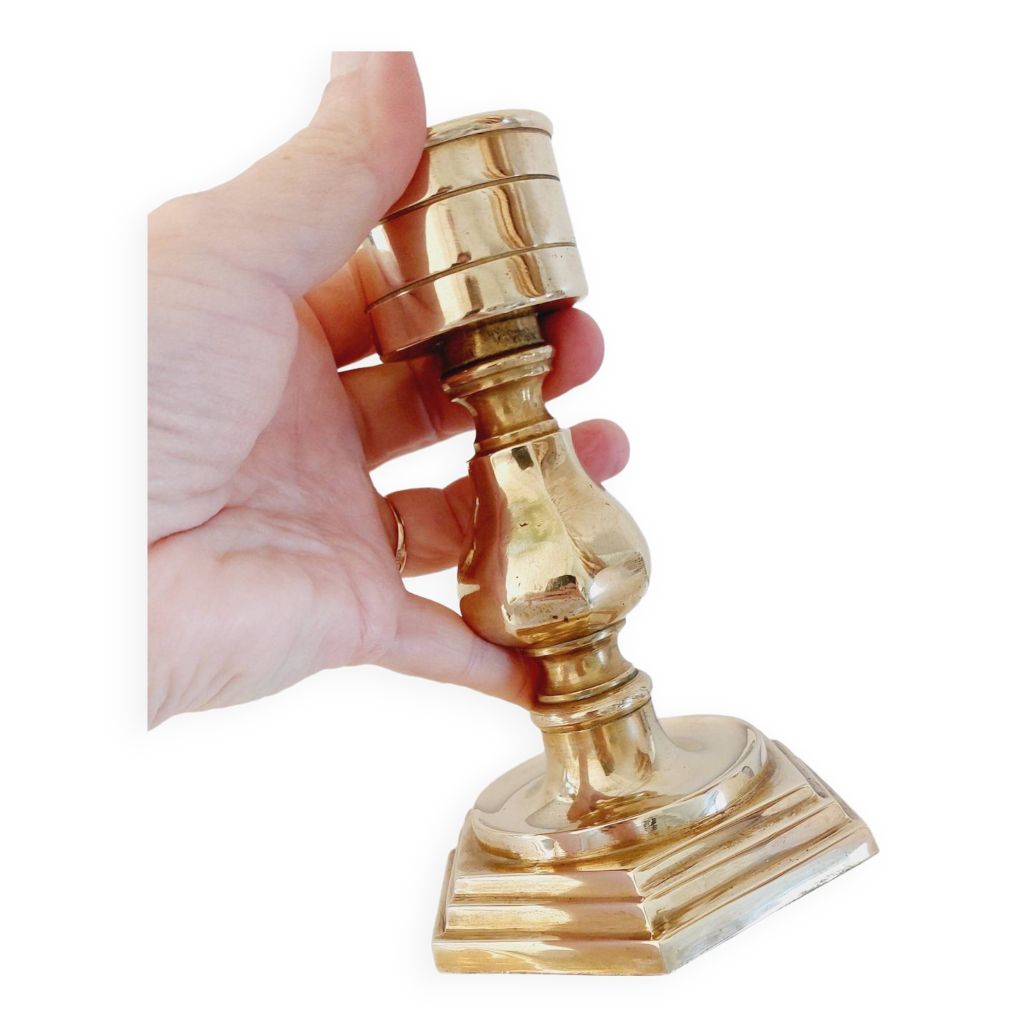 Vintage brass candle holder