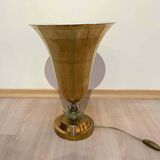 Art Deco Table Lamp, Brass and Glass, Paris, France, circa 1930