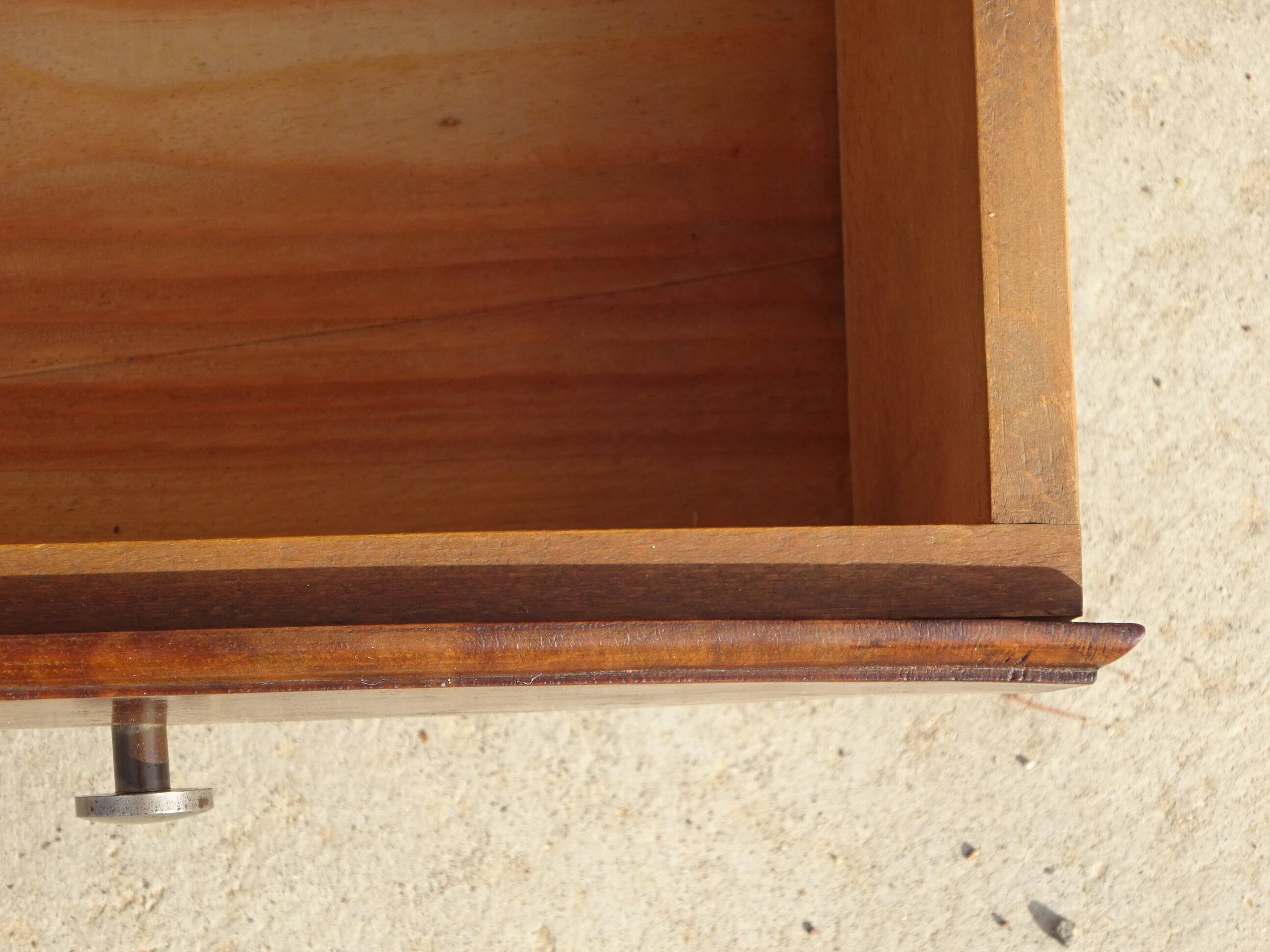 Simple walnut chest of drawers