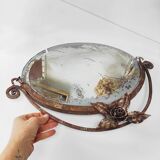 Ancien miroir en fer forgé style et époque art déco