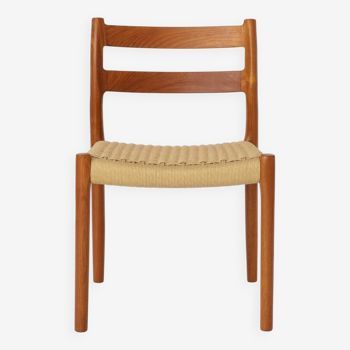 1 of 6 Niels Moller Chairs, model 84, 1970s, Teak, Vintage, Danish