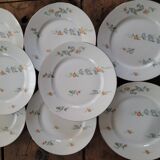 8 flat plates Limoges 60s
