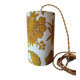 Suspension, nomadic fabric lampshade in vintage yellow floral.
