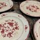 Lot of 5 plates Villeroy - Boch model Frisco red