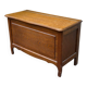 Vintage Louis XV style wooden toy storage chest bench 1980