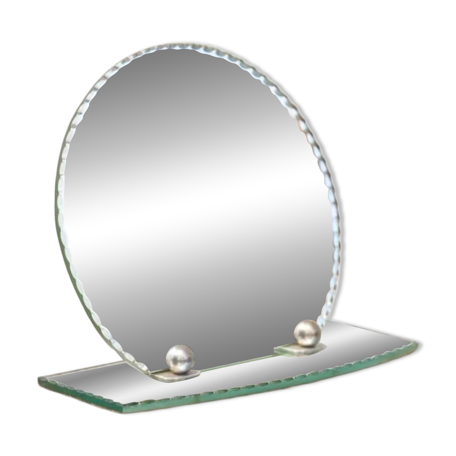 Art deco mirror, table mirror, mirror, vanity mirror, boudoir, beveled mirror, 30's