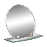 Miroir art déco, miroir à poser, miroir glace, miroir de courtoisie, boudoir, miroir biseauté, 30's