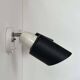 Pair of vintage adjustable wall lights, black and white, Raak Netherlands 1970