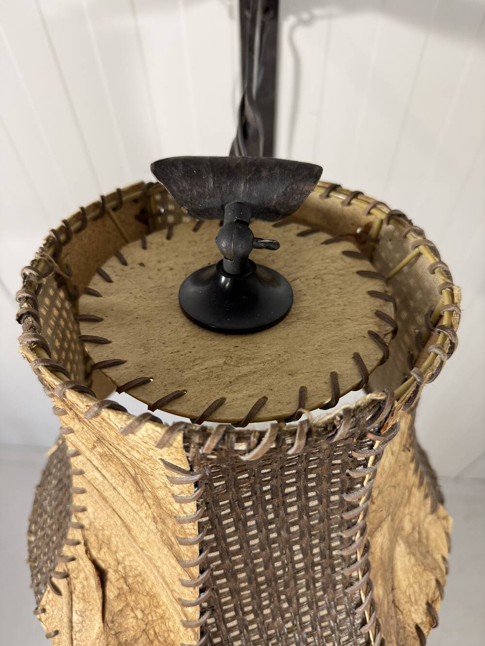 Brutalist wrought iron wall lamp 1970’s