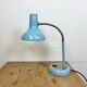Blue Industrial Gooseneck Table Lamp, 1960s