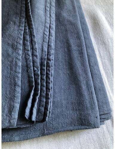 Old Harvest Tablecloth in Pure Hemp Dyed Dense Grey