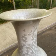 Large floor vase Amphora 137 cm ceramic with pearlescent crystallised glaze.