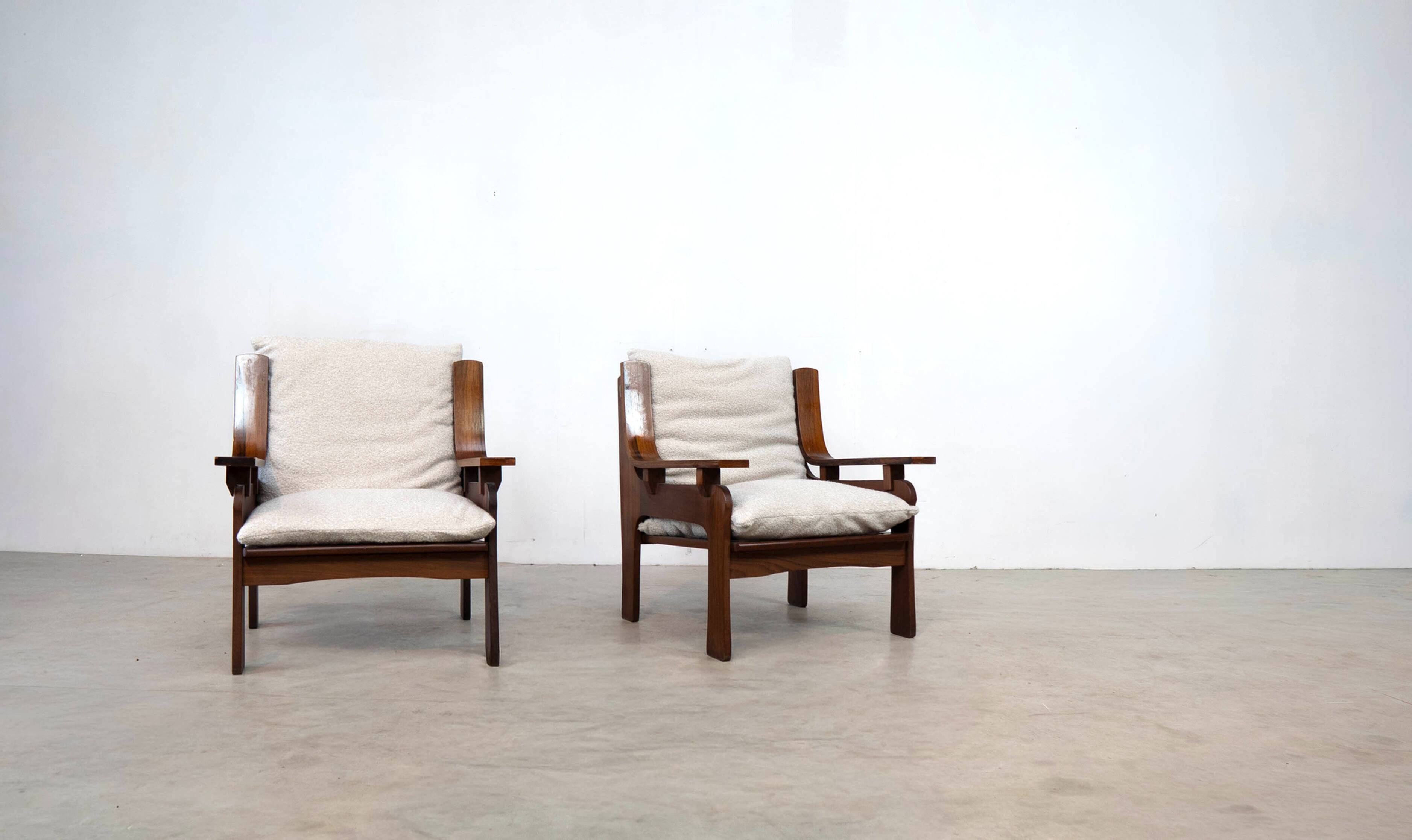 1970s rosewood Italian lounge chairs