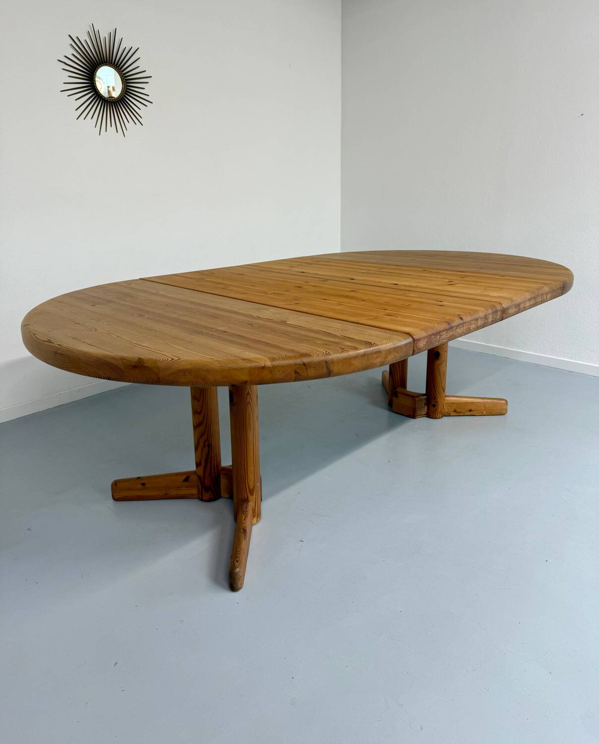 Antique solid pine table, Scandinavian design Rainer Daumiller, 70s