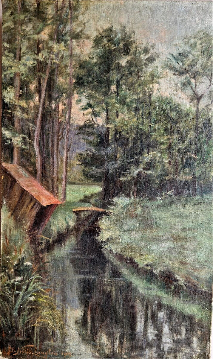 Washing Place Near the Woods by Niles Langlois dated 1907