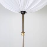 Art Deco Floor Lamp in Brass with Blackened Wood, 1940s