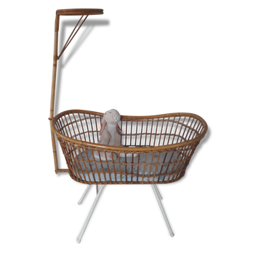 Rattan Crib by Rohe Noordwolde made in Holland