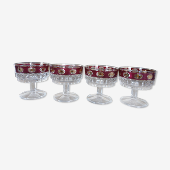 Lot de 4 verres anciens