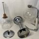 Vintage glass coffee maker pyrex chrome 8 cups Hellem circa 1950